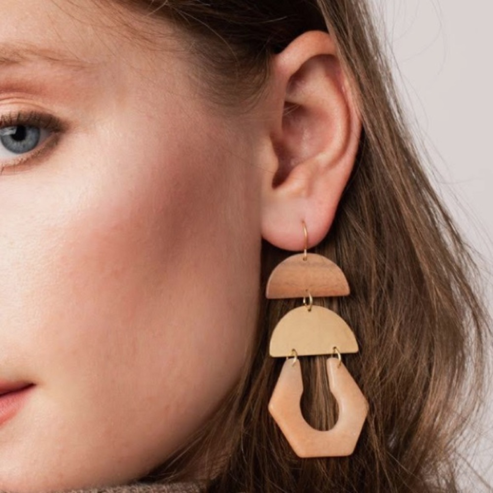 JASPER SILVER Cutout Earrings